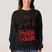 Sweatshirt Escouade de caniche noire (Devant)