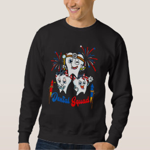 Sweatshirt Escouade dentaire Trois Tooths Dentiste Hygiène Fi