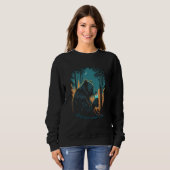Sweatshirt Esoteric Bear drinking Beer Night Forest 1 (Devant entier)