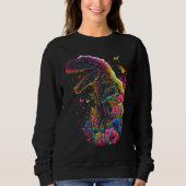 Sweatshirt Esoteric Rex Trex Crystals Cute Illustration  4 (Devant)