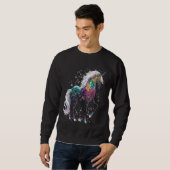 Sweatshirt Esoteric Unicorn Crystals Cute Illustration (Devant entier)
