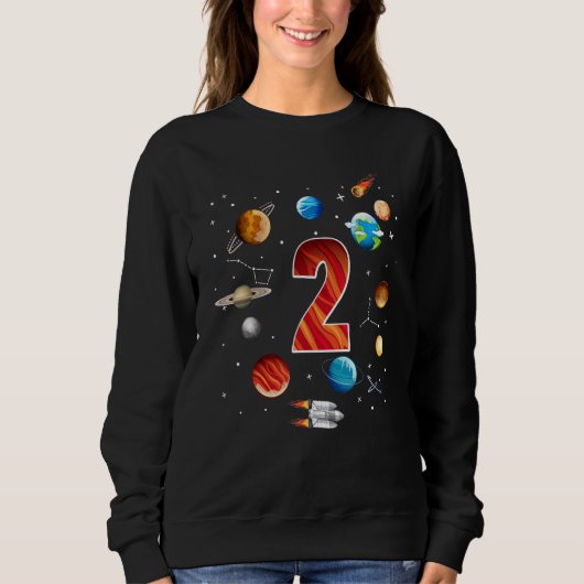 Sweatshirt Espace extra-atmosphérique 2 ans 2e anniversaire g (Devant)