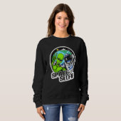 Sweatshirt Espace Selfie Alien Astronaute Alien Selfie Earth (Devant entier)