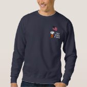 Sweatshirt ESPACE | Snoopy avec astronaute du drapeau (Devant)