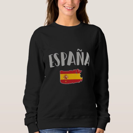 Sweatshirt Espagne Football Fan Shirt Drapeau (Devant)