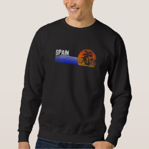 Sweatshirt Espagne Souvenir Retro Coucher de soleil Voyage ét