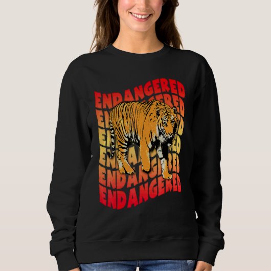 SWEATSHIRT ESPÈCE MENACÉE TIGRE (Devant)