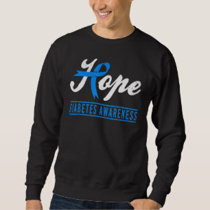 Sweatshirt Espérer la sensibilisation au diabète Ruban Diabét