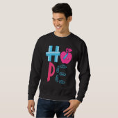Sweatshirt Espérons Sensibilisation aux PDN Enseignant Pink E (Devant entier)
