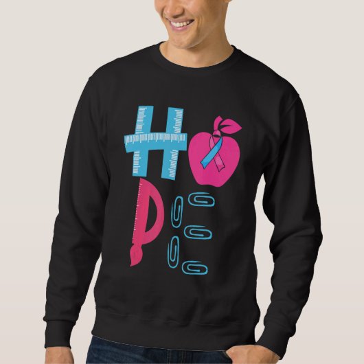Sweatshirt Espérons Sensibilisation aux PDN Enseignant Pink E (Devant)