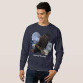 Sweatshirt ESPRIT DE LA LIBERTÉ Aigle chauve Vêtements de fau (Devant entier)
