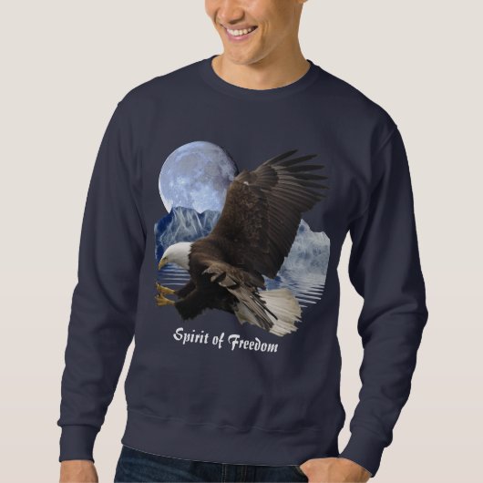 Sweatshirt ESPRIT DE LA LIBERTÉ Aigle chauve Vêtements de fau (Devant)