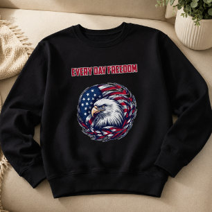 Sweatshirt Esprit de patriote américain de la liberté quotidi