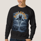Sweatshirt Esprit squelette d'Halloween éffrayant (Devant)