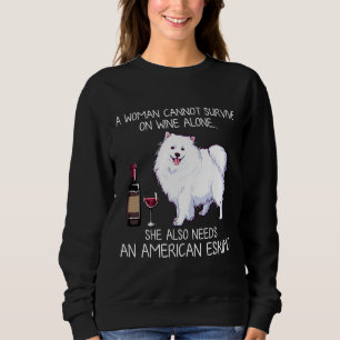 Sweatshirt Esquimau Américain Et Chien À Vins