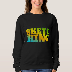 Sweatshirt Esquisse Conçue Avec Des Couleurs Naturelles