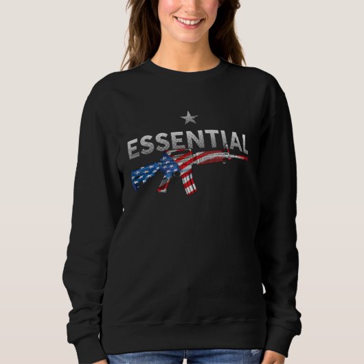 Sweatshirt Essential Pro Gun Pro 2nd Amendment Ar15 American  (Devant)