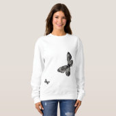 Sweatshirt Essentials of Leisure with/ Butterfly Print - Blan (Devant entier)