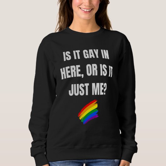 Sweatshirt Est-Ce Gay Dans Ici Ou Est-Ce Juste Moi - Lgbt Pri (Devant)