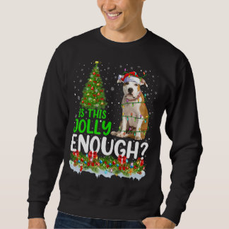 Sweatshirt Est-Ce Que Ce Jolly Assez Bull Terrier Chien Noël