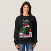 Sweatshirt Est-Ce Que Ce Jolly Assez Grumpy Black Chat Noël L (Devant entier)