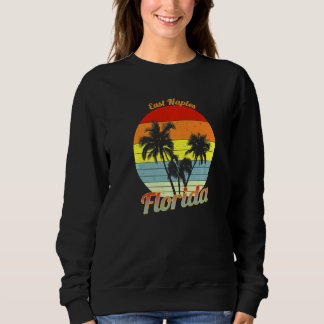 Sweatshirt Est de Naples Floride Rétro Palmiers Tropicaux Vac