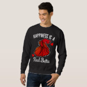 Sweatshirt Est Rouge Betta Poisson Siamese Combattre Poisson (Devant entier)