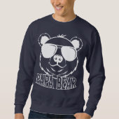 Sweatshirt established PaPa Bear Navy Blue White Modern (Devant)