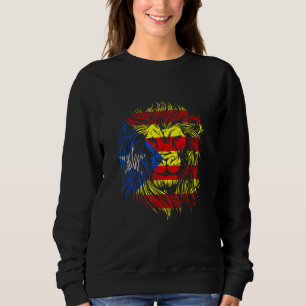 Sweatshirt Estelada Blava Drapeau Lion Tête Lions Racines Cat