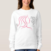 Sweatshirt Esther 4:14 Écriture Bible Verse rose Silhouette (Devant)