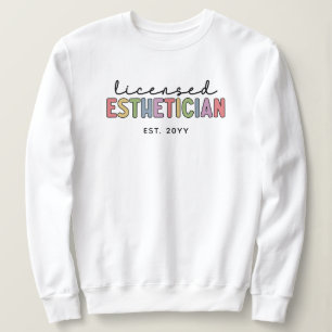 Sweatshirt Esthéticienne cosmétologue agréée sur mesure