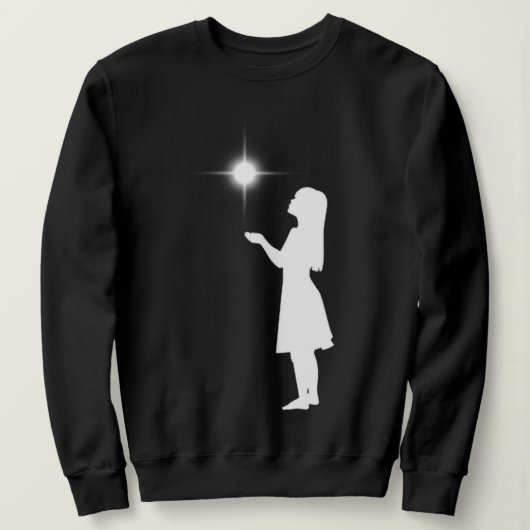 Sweatshirt esthétique de fille blanche rêveuse – Dé (Design devant)