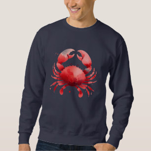 Sweatshirt Esthétique de pêcheur de crabe rouge nautique