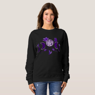 Sweatshirt Esthétique Minuit Céleste Phase de Lune & Lys