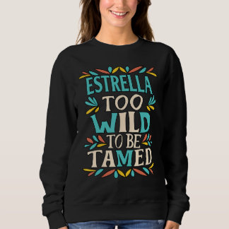 Sweatshirt ESTRELLA Nom Cute Retro Girls Fleur sauvage ESTREL