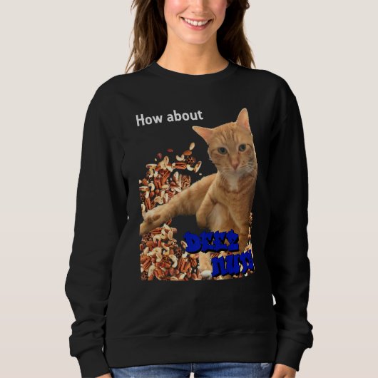 Sweatshirt Et Deez Nuts Cat Design (Devant)