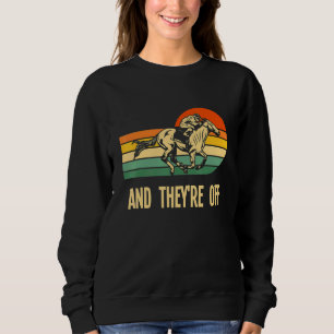 Sweatshirt Et ils sont Off Horse Racing Retro Sunset