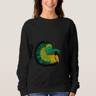 Sweatshirt Et le poisson bêta jaune