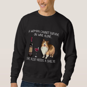 Sweatshirt Étagère Et Chien À Vin Rempli