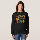 Sweatshirt État d'esprit de croissance groovy positif profess (Devant entier)