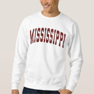 Sweatshirt État Du Mississippi Vintage College Style