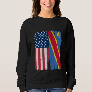 Sweatshirt États-Unis Congo Démocratique Semi-Américaine Drap