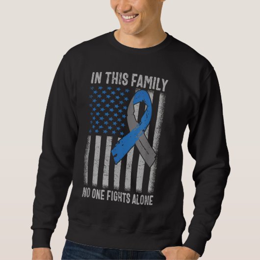 Sweatshirt États-Unis Drapeau Diabète Type 1 Sensibilisation (Devant)