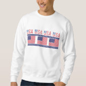 Sweatshirt États-Unis Drapeau Patriotique, États-Unis D'Améri (Devant)