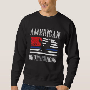 Sweatshirt États-Unis Fraternité Drapeau Pays Femmes Et Polic