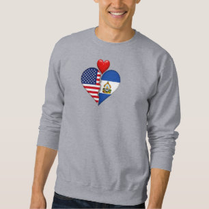 Sweatshirt États-Unis Honduras Cœur drapeaux Patrimoine hispa
