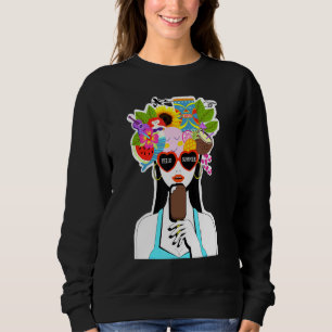 Sweatshirt Été Fille Avec Popsicle