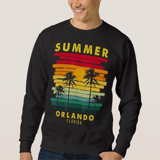 Sweatshirt Été Orlando Florida Beach Sunset Retro (Devant)