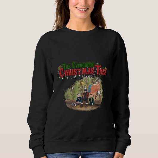 Sweatshirt Éternel pull de Noël à motif de sapin (Devant)