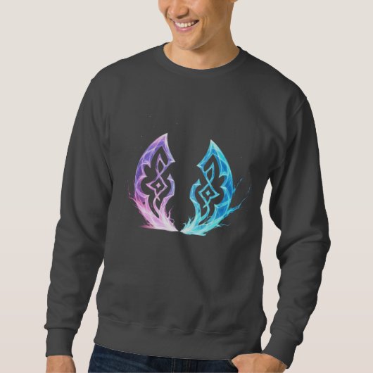 Sweatshirt Ethereal Rune Convergence – Arcane Energy Emblem (Devant)